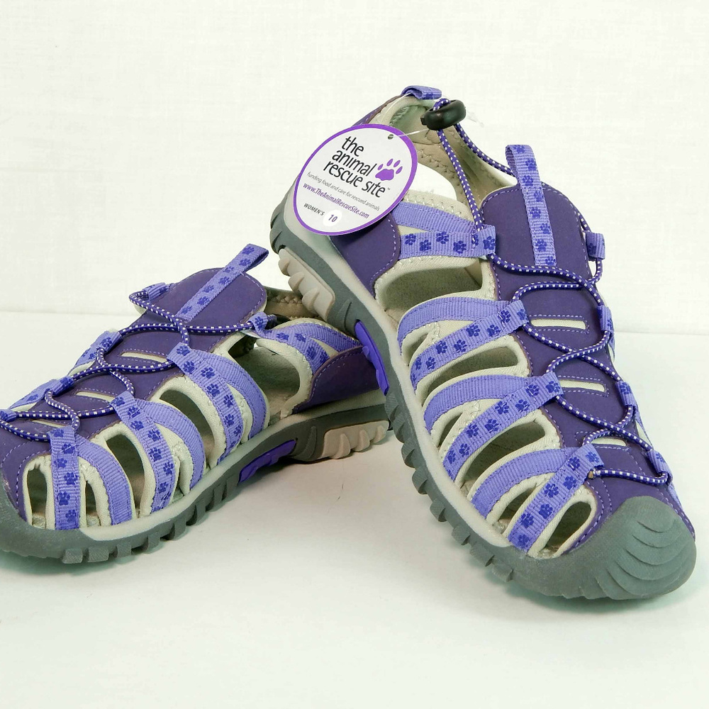 Animal Rescue Site Womens Sports Sandals Purple